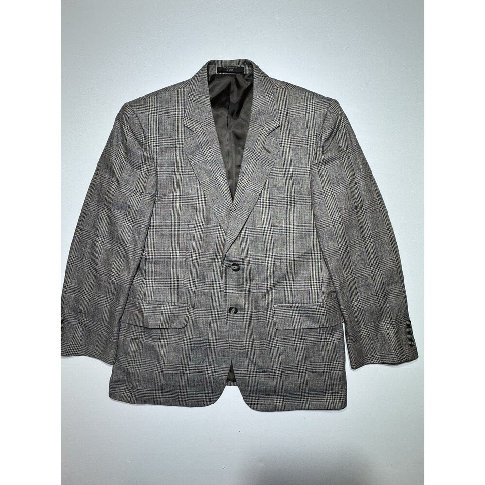 Versini 100% Silk Sports Coat Blazer Jacket – Men’s 40 Short – Glen Plaid Check